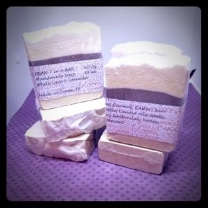 White Lace & Lavender Handmade Soap  -  Homemade